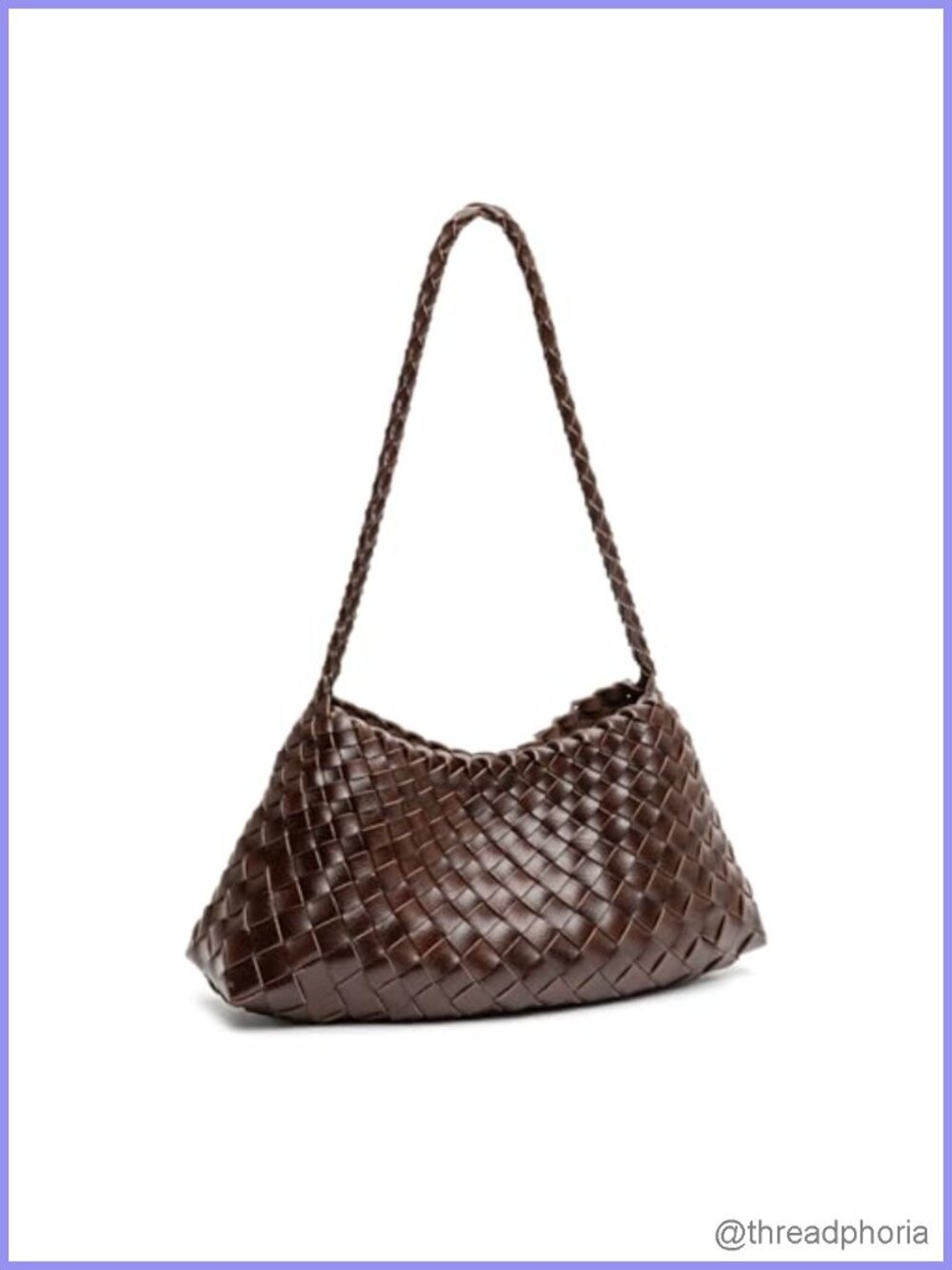 Woven Hobo Shoulder Bag Faux Leather Women Handbag Purse Small Trendy